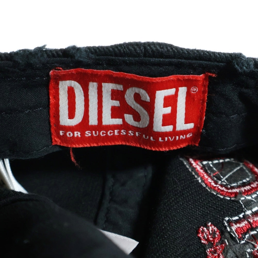 DIESEL(ディーゼル) C-BRAFF ダメージ加工 ベースボールキャップ ブラック