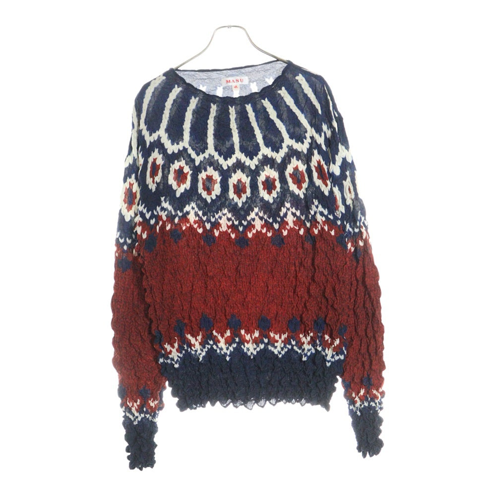 MASU(エムエーエスユー) 22AW POPCORN NORDIC SWEATER ポップコーン モーディック スウェット トップス マルチ MVFW-CS0122