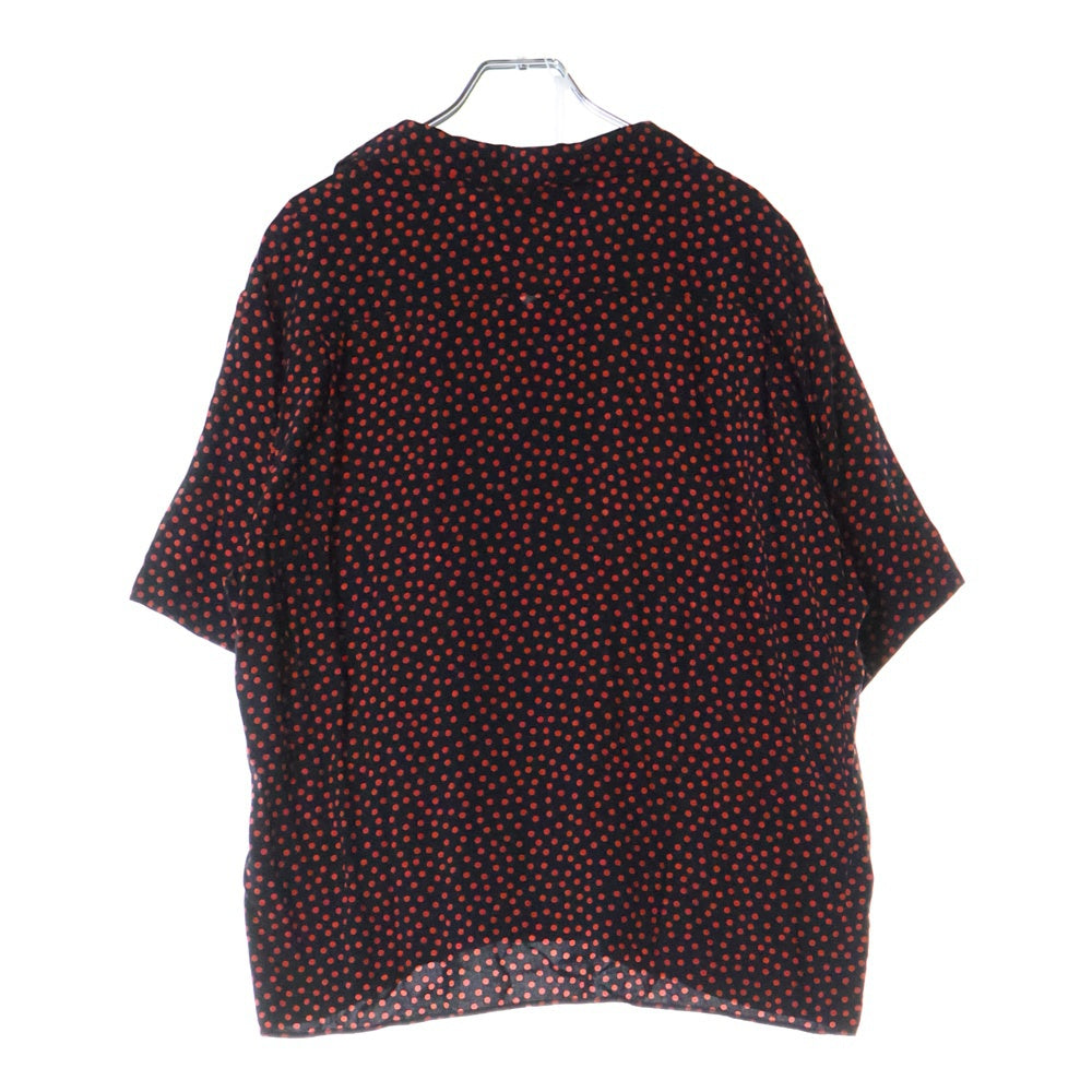 CELINE(セリーヌ) マルチドット レーヨン半袖シャツ ブラック/レッド 2C036962H