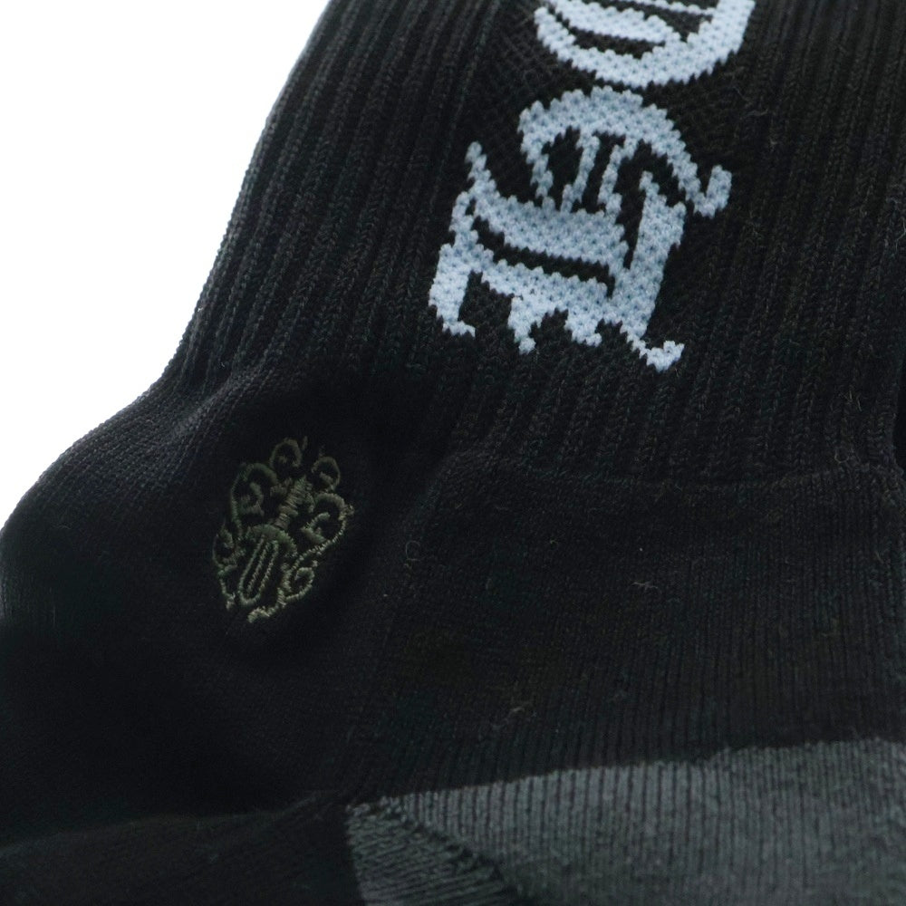 CHROME HEARTS(クロムハーツ) サイドロゴ ロングソックス 靴下 ブラック