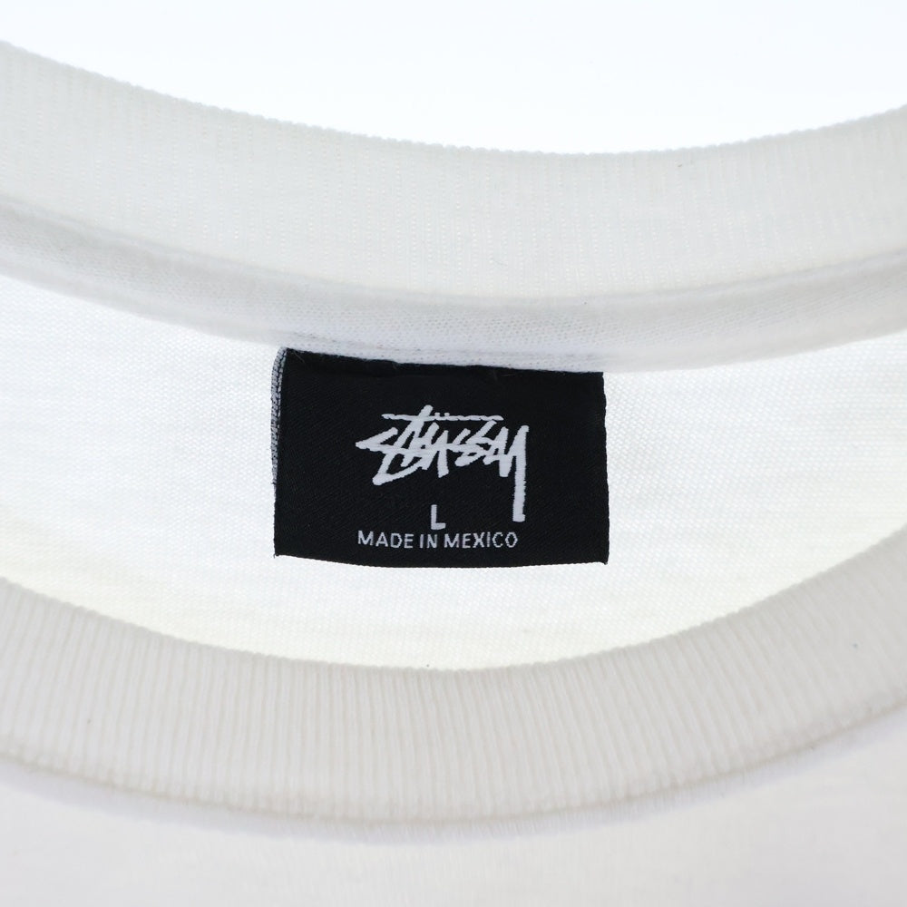 STUSSY(ステューシー) 19SS × Cactus Plant Flea Market CPFM カクタスプラント フリーマーケット プリント クルーネック 半袖Tシャツ カットソー ホワイト