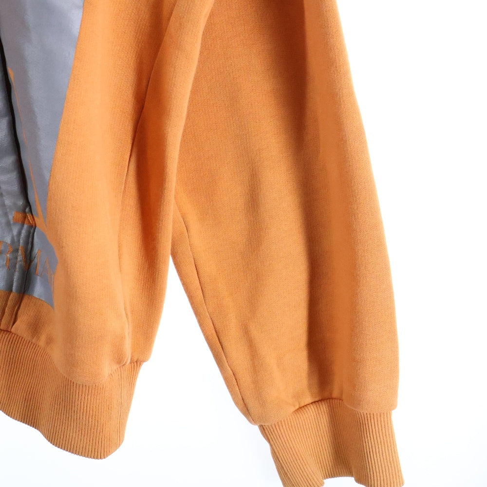 EMPORIO ARMANI(エンポリオアルマーニ) スパンコール フロントデザイン フーディープルオーバーパーカー 3H1M6R 1JH6Z オレンジ