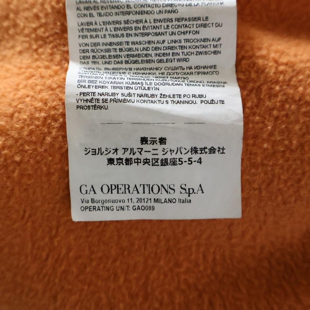 EMPORIO ARMANI(エンポリオアルマーニ) スパンコール フロントデザイン フーディープルオーバーパーカー 3H1M6R 1JH6Z オレンジ