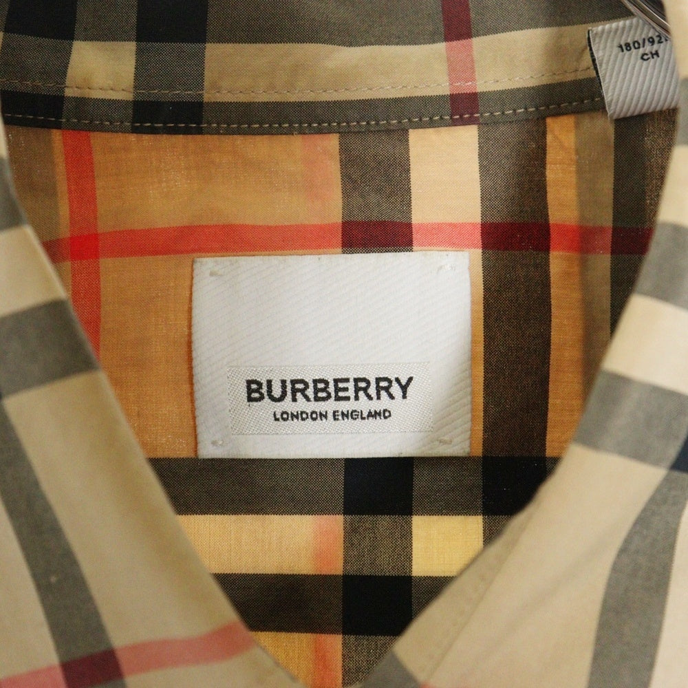 BURBERRY(バーバリー) バーバリーチェック 総柄 コットン 長袖シャツ ベージュ 8020863