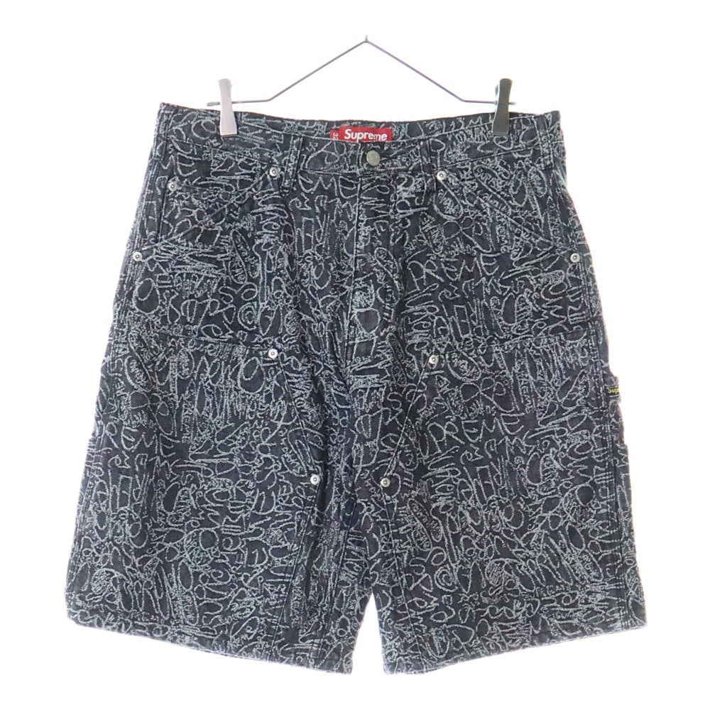 SUPREME(シュプリーム) Handwriting Double Knee Denim Short Black ハンドライティング ダブルニーデニムショート ブラック