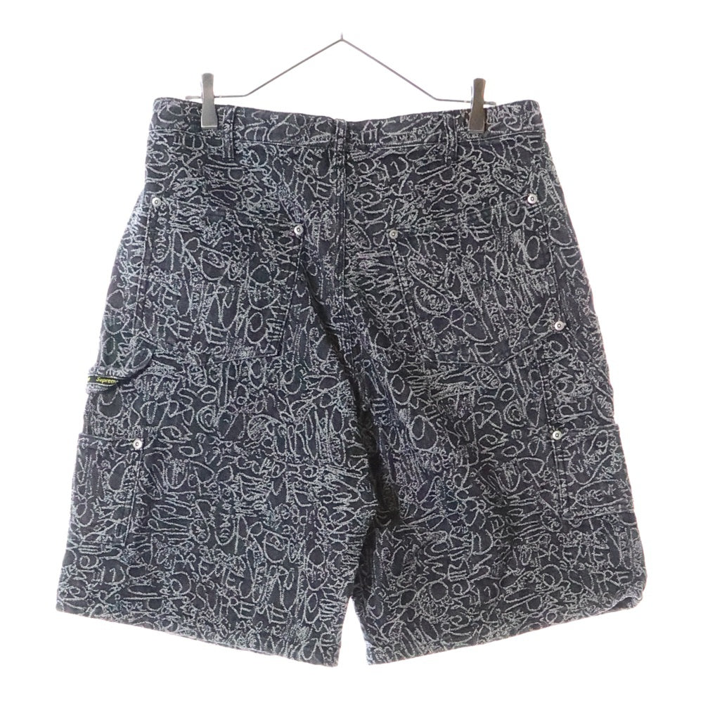SUPREME(シュプリーム) Handwriting Double Knee Denim Short Black ハンドライティング ダブルニーデニムショート ブラック