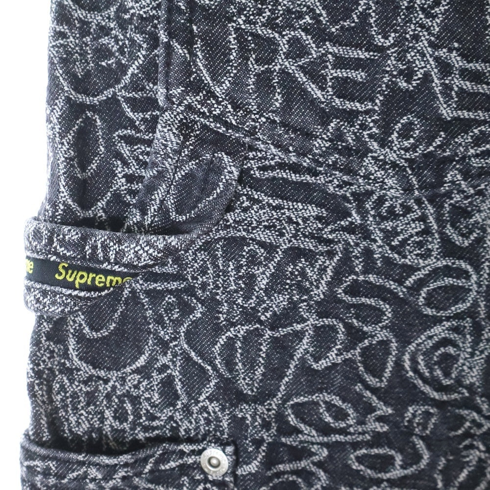 SUPREME(シュプリーム) Handwriting Double Knee Denim Short Black ハンドライティング ダブルニーデニムショート ブラック