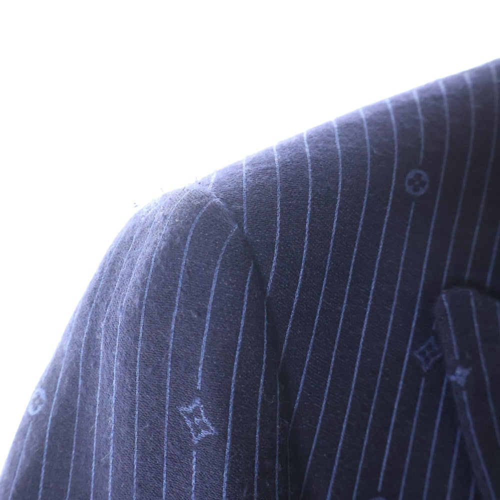 LOUIS VUITTON(ルイヴィトン) 21AW モノグラム ストライプ ウール 2B ダブル スーツ ジャケット ネイビー RM212F ZKE HKCF7E