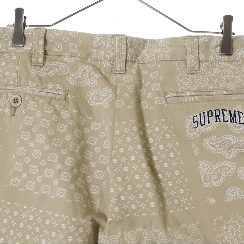 SUPREME(シュプリーム) 20SS Paisley Grid Chino Pant ペイズリーグリッドチノパンツ ワークパンツ ベージュ