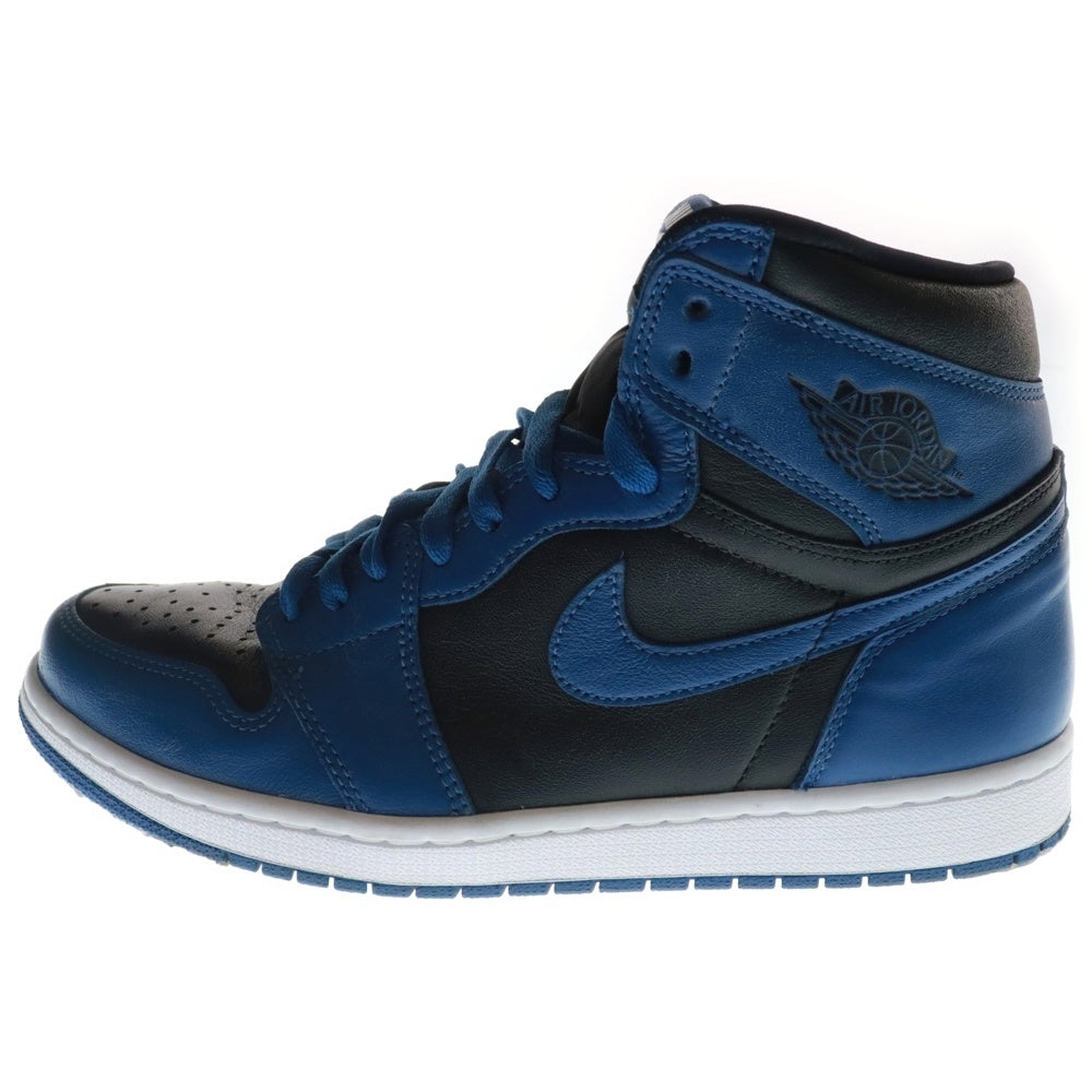 NIKE(ナイキ) AIR JORDAN 1 RETRO HIGH OG エアジョーダン1 レトロ ダークマリーナブルー ハイカットスニーカー ブラック/ブルー US10.5/28.5cm 555088-404