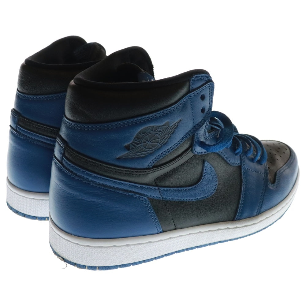 NIKE(ナイキ) AIR JORDAN 1 RETRO HIGH OG エアジョーダン1 レトロ ダークマリーナブルー ハイカットスニーカー ブラック/ブルー US10.5/28.5cm 555088-404
