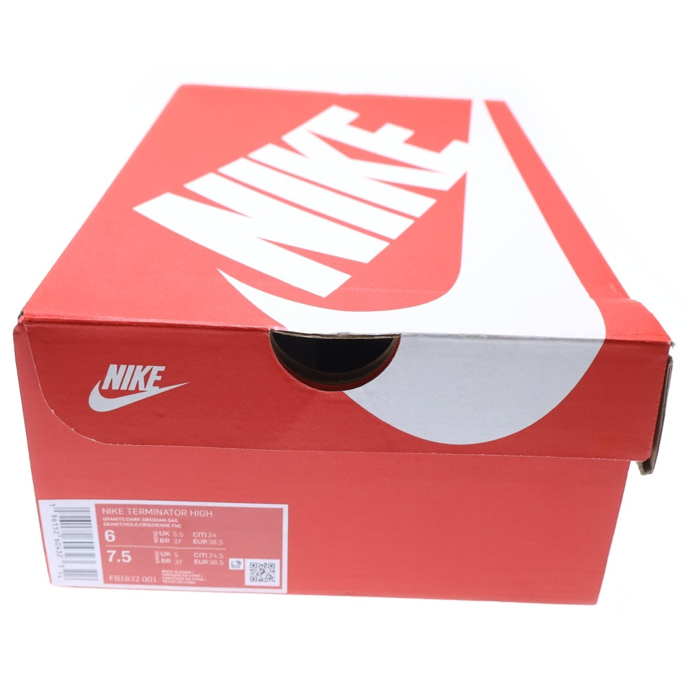 NIKE(ナイキ) TERMINATOR HIGH GEORGE TOWN ターミネーター ジョージタウン レディース ハイカットスニーカー グレー/ネイビー US6/24cm FB1832-001
