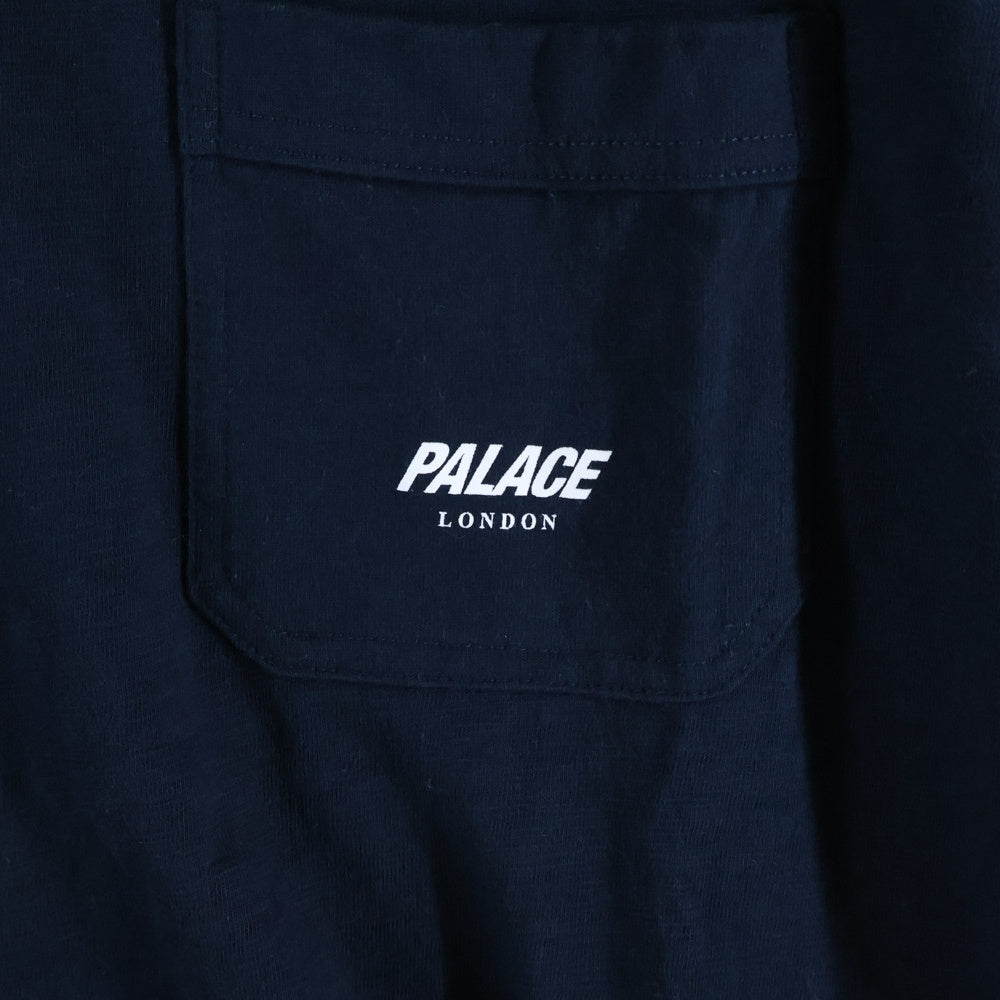 Palace Skateboards(パレススケートボーズ) 胸ポケット フロント ロゴプリント 半袖Tシャツカットソー ネイビー