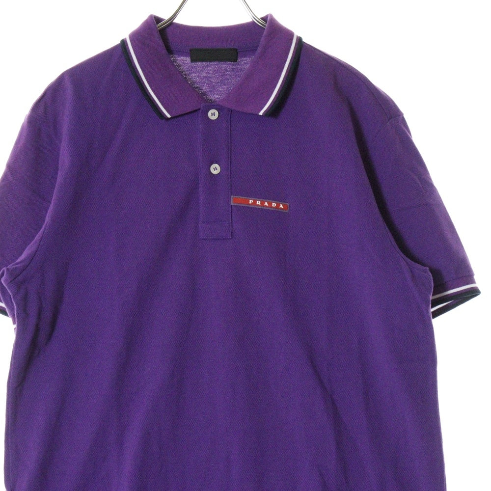 PRADA(プラダ) 18SS Logo Design Polo プラダ ロゴデザインポロシャツ 半袖 カットソー パープル SJJ887 R122 322
