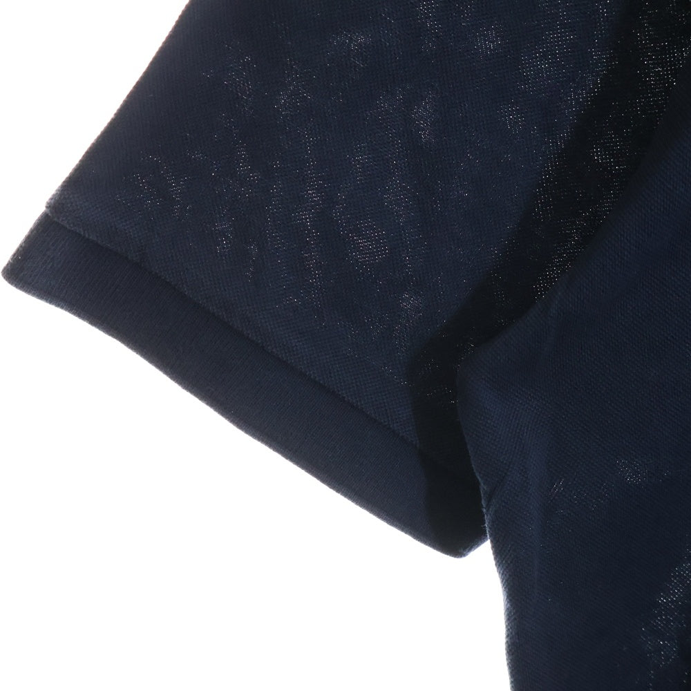 A BATHING APE(アベイシングエイプ) フロント ロゴ刺繍 ポロシャツ 半袖Tシャツ カットソー ネイビー