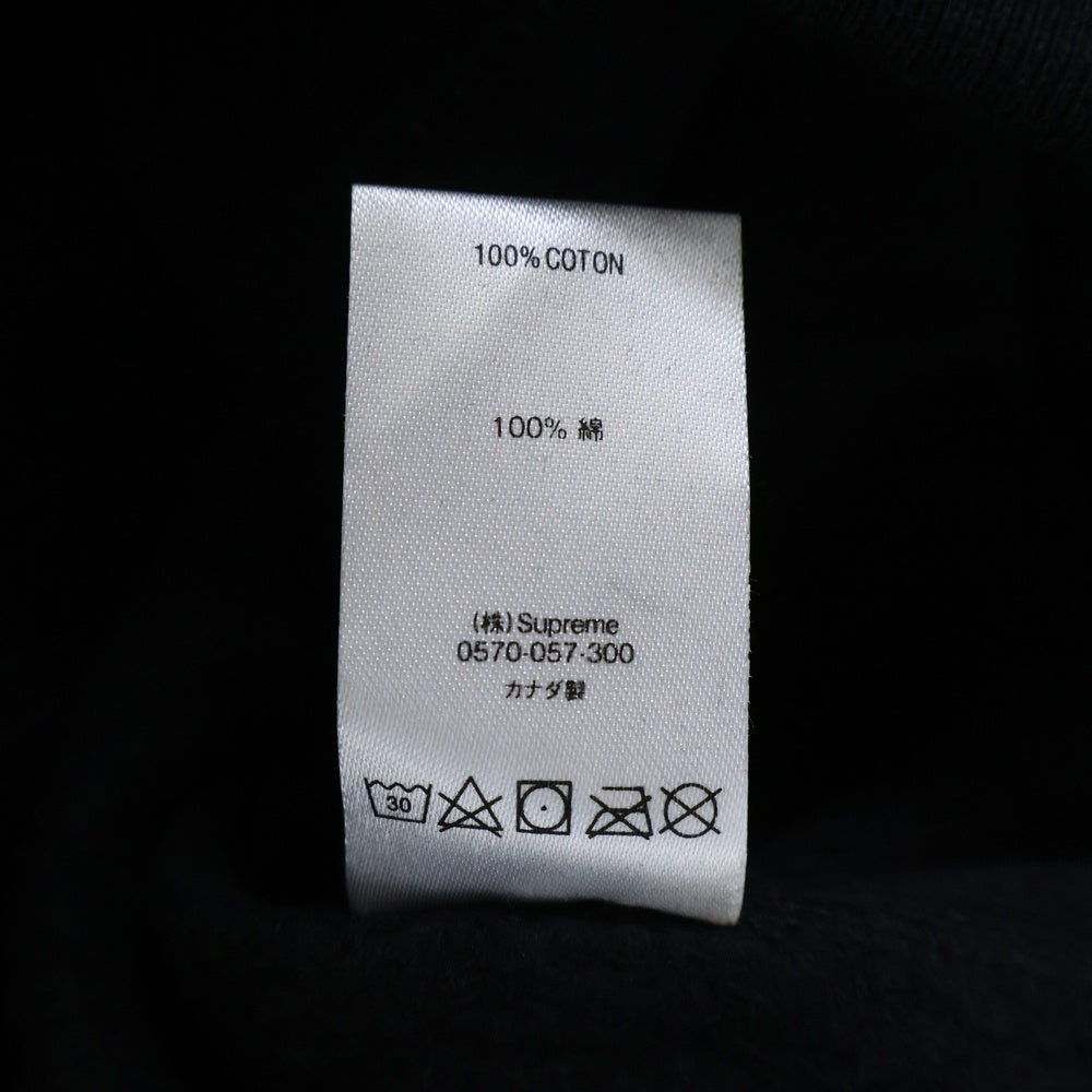 SUPREME(シュプリーム) 18SS Cord Colledgiate Logo Hooded コード カレッジ ロゴ刺繍 プルオーバーパーカー ブラック