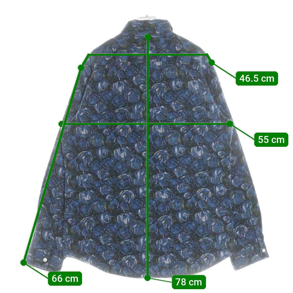 SUPREME(シュプリーム) 18AW Roses Couduroy Shirt ローズ コーデュロイ ボタンダウン 長袖シャツ ブルー