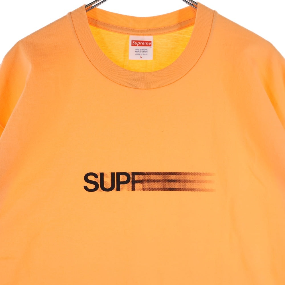 SUPREME(シュプリーム) 23SS Motion Logo Tee モーション ロゴ プリント クルーネック 半袖Tシャツ カットソー オレンジ