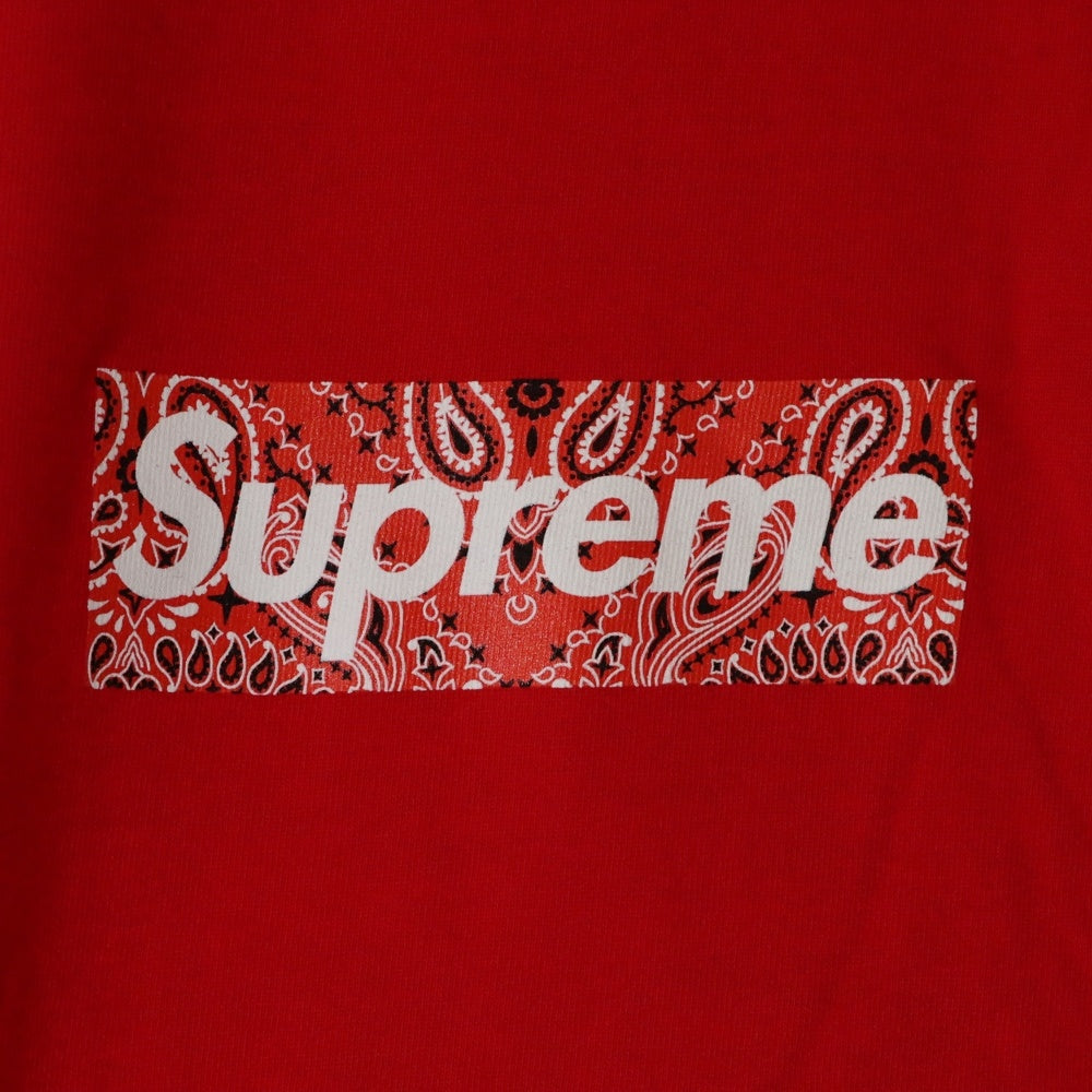 SUPREME(シュプリーム) 19AW Bandana Box Logo Tee バンダナ ボックスロゴ プリント クルーネック 半袖Tシャツ カットソー レッド