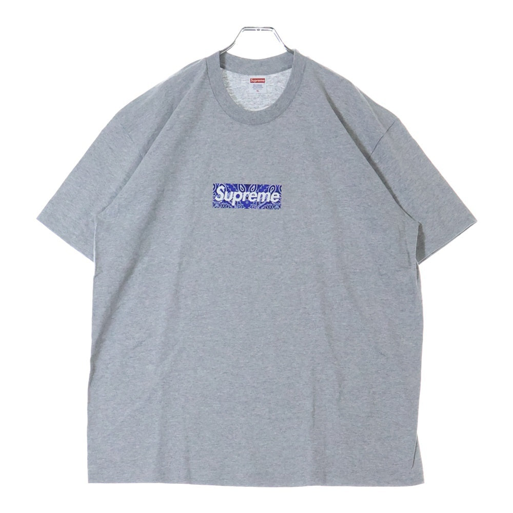 SUPREME(シュプリーム) 19AW Bandana Box Logo Tee バンダナ ボックスロゴ プリント クルーネック 半袖Tシャツ カットソー グレー