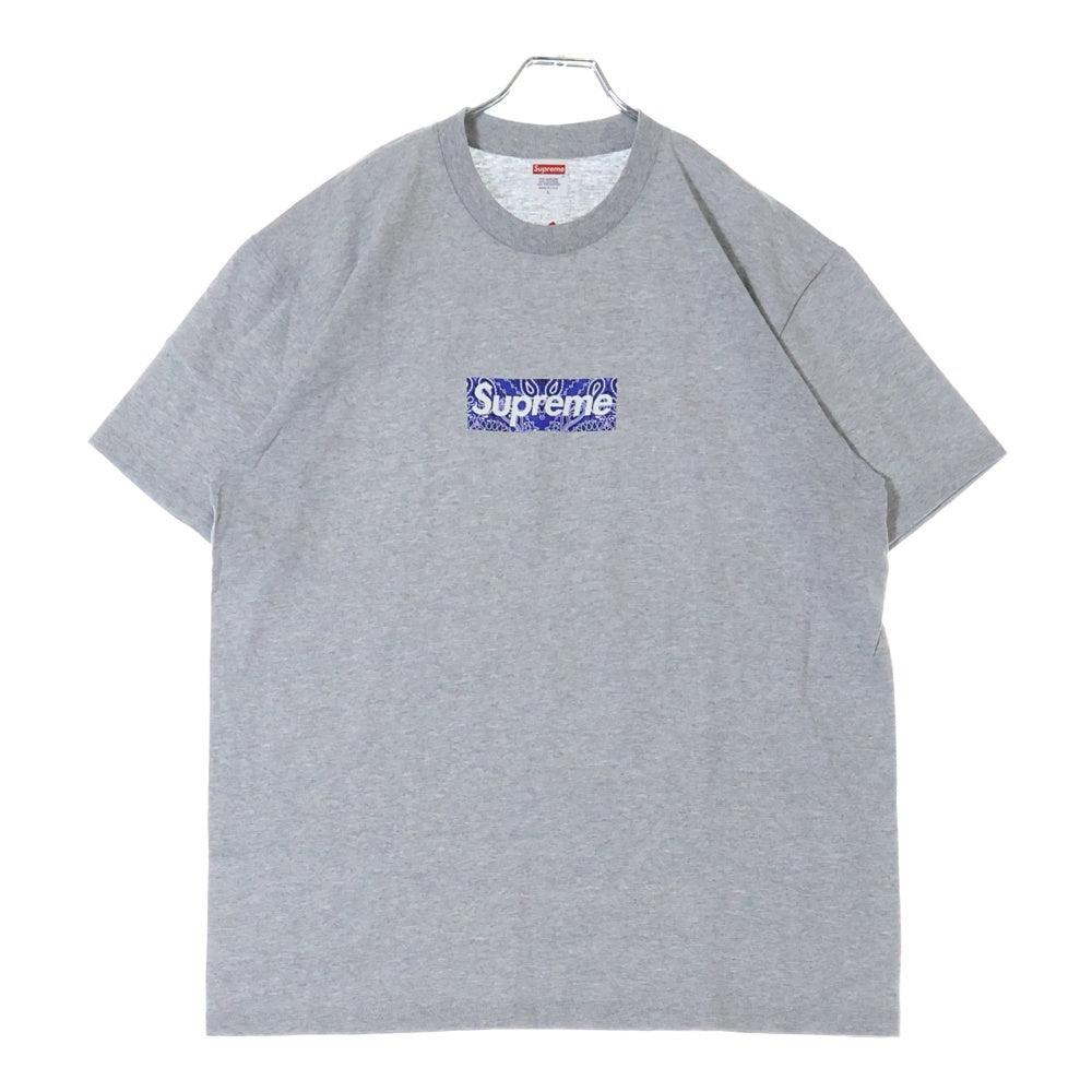 SUPREME(シュプリーム) 19AW Bandana Box Logo Tee バンダナ ボックスロゴ プリント クルーネック 半袖Tシャツ カットソー グレー