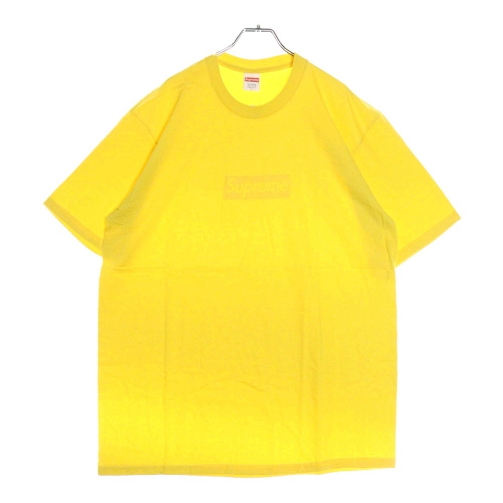 SUPREME(シュプリーム) 23SS Tonal Box Logo Tee トーナル ボックスロゴ プリント クルーネック 半袖Tシャツ カットソー イエロー