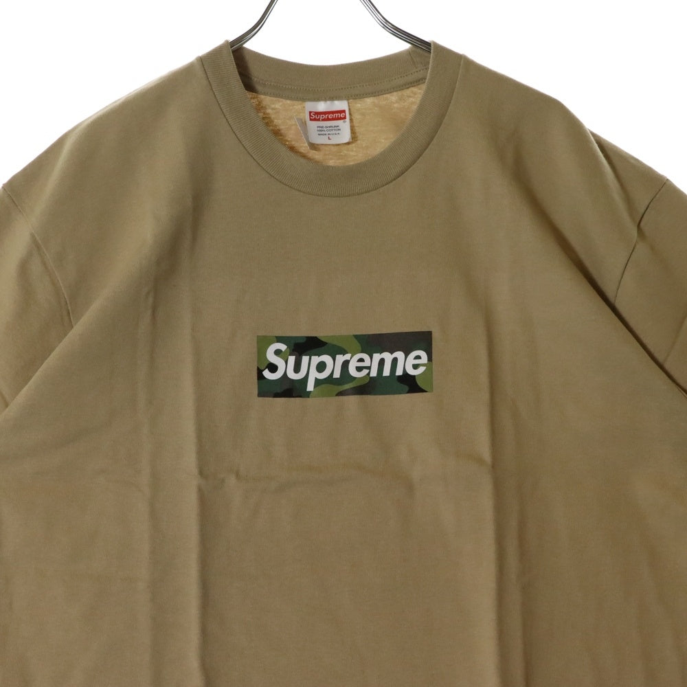 SUPREME(シュプリーム) 23AW Box Logo Tee Camo カモフラージュ 迷彩 ボックスロゴ クルーネック 半袖Tシャツ カットソー ベージュ