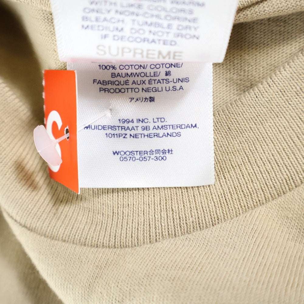 SUPREME(シュプリーム) 24SS 30th Anniversary First Tee 30周年 アニバーサリー ファースト プリント クルーネック 半袖Tシャツ カットソー ベージュ