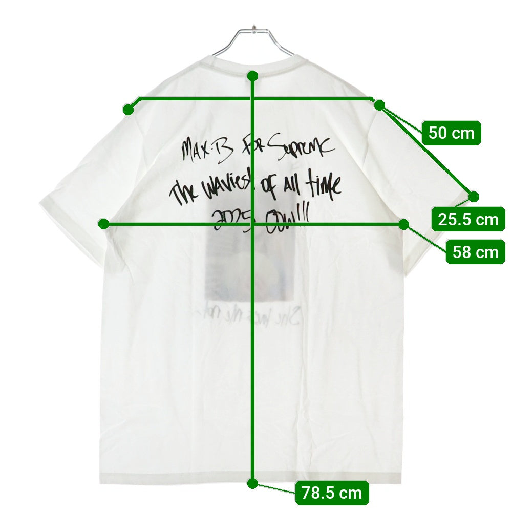 SUPREME(シュプリーム) 25SS Max B Tee マックスビー シーラブズミー フォトプリント クルーネック 半袖Tシャツ カットソー ホワイト