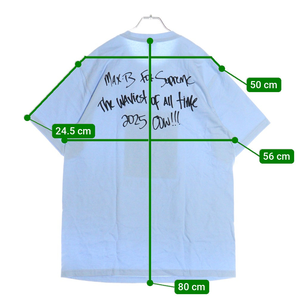 SUPREME(シュプリーム) 25SS Max B Tee マックスビー シーラブズミー フォトプリント クルーネック 半袖Tシャツ カットソー ライトブルー