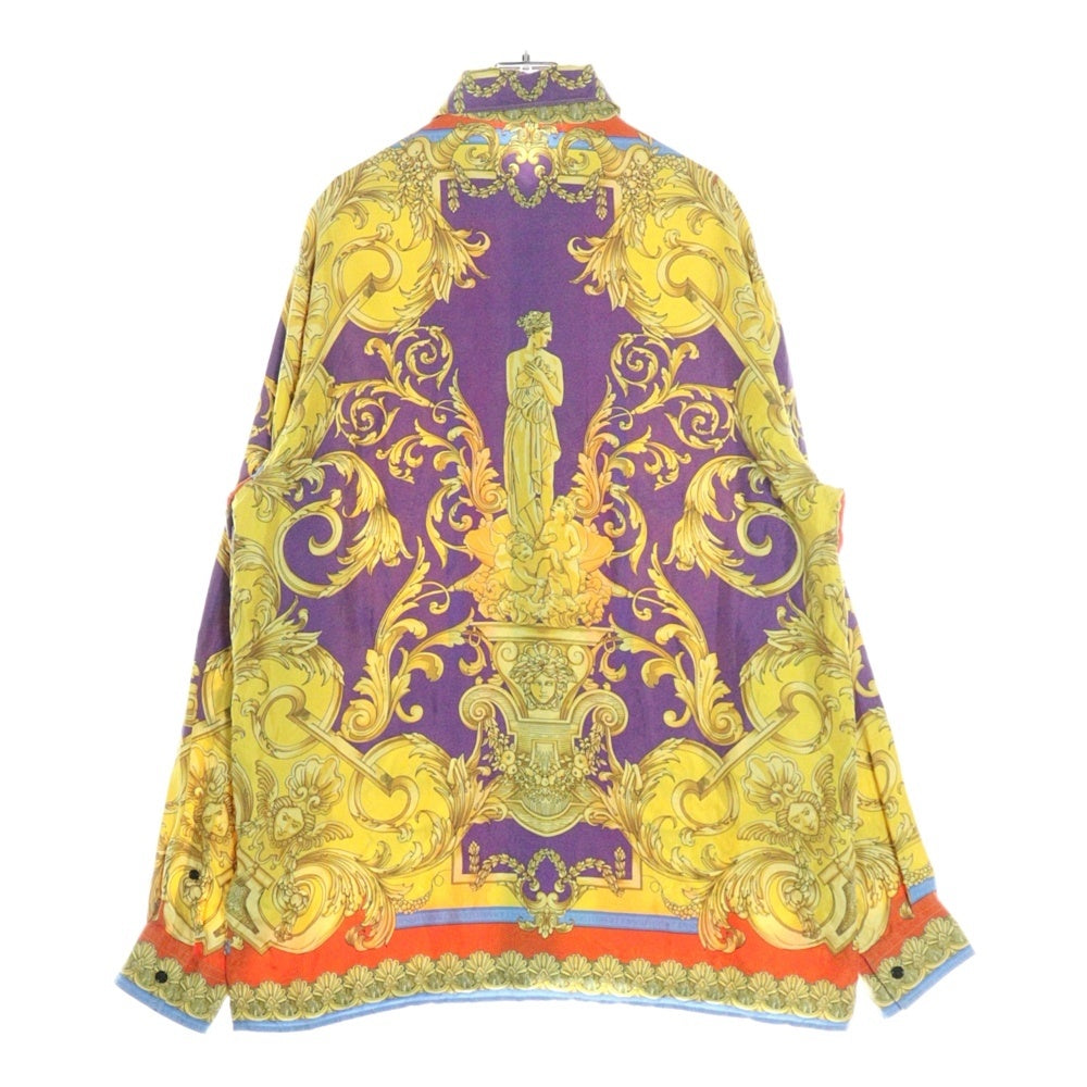 VERSACE(ヴェルサーチ) バロッコ柄 総柄 シルク ロングスリーブ 長袖シャツ マルチ 1003941 1A03489