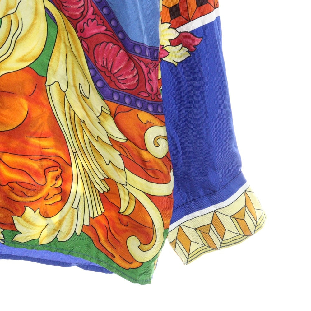 VERSACE(ヴェルサーチ) HERITAGE FIT 総柄 シルク ロングスリーブ 長袖シャツ マルチ A84050 1A00950