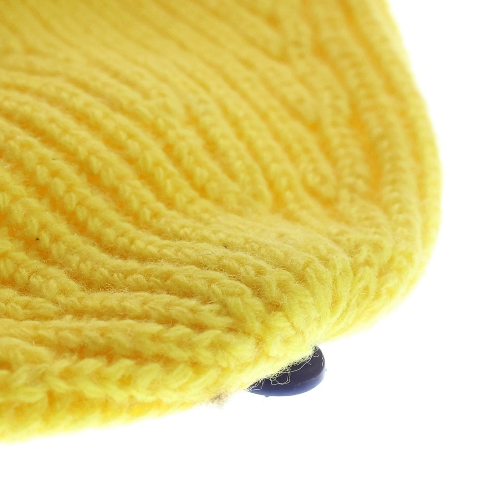 POLO RALPH LAUREN(ポロラルフローレン) HI TECH Knit Beanie フロントロゴ ニット ビーニー 帽子 イエロー