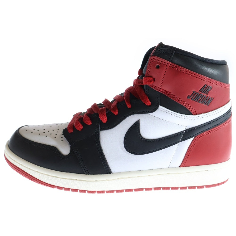 NIKE(ナイキ) AIR JORDAN 1 RETRO HIGH OG BLACK TOE REIMAGINED エアジョーダン1 トゥ リイマジンド ハイカットスニーカー つま黒 ホワイト/レッド US9/27cm DZ5458-106