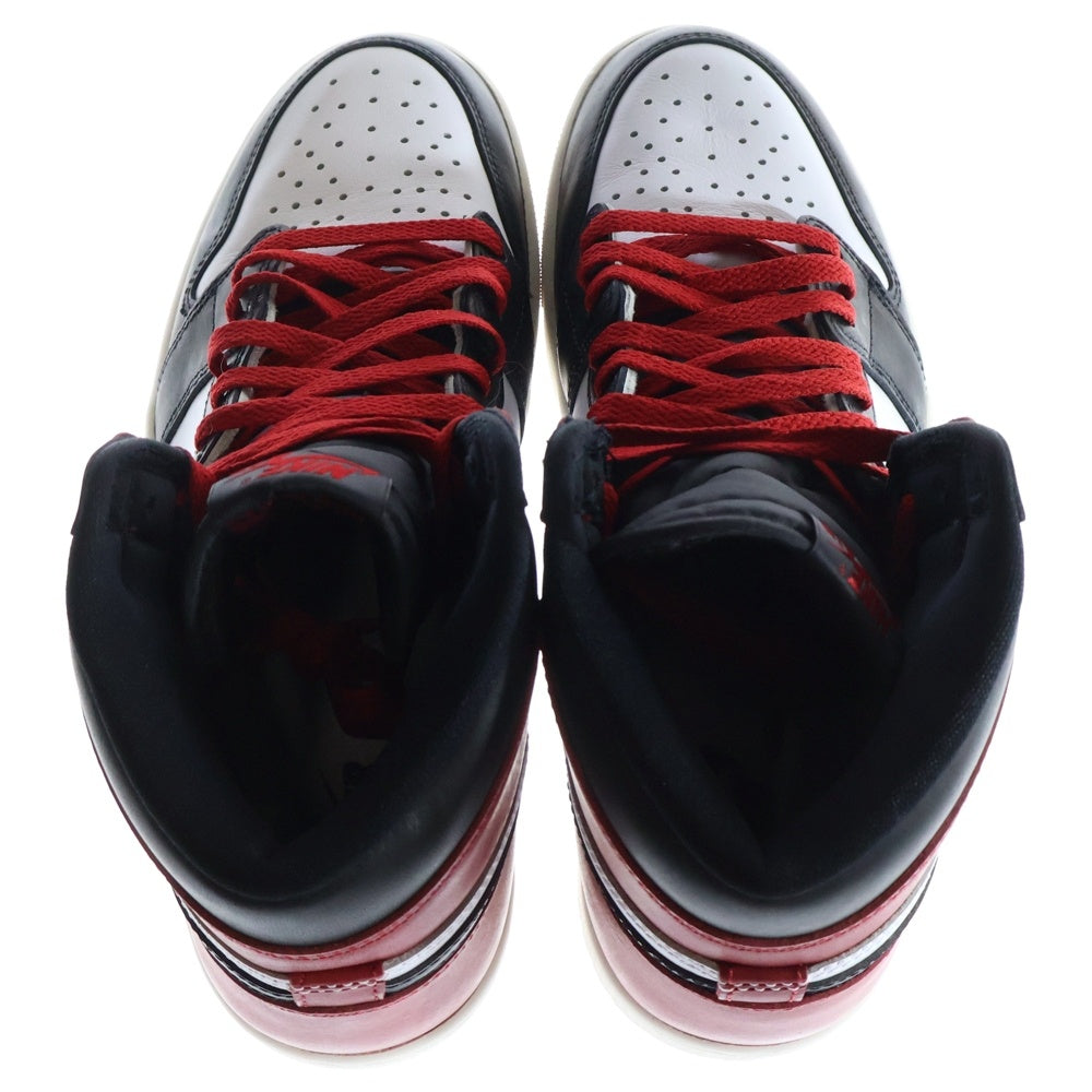 NIKE(ナイキ) AIR JORDAN 1 RETRO HIGH OG BLACK TOE REIMAGINED エアジョーダン1 トゥ リイマジンド ハイカットスニーカー つま黒 ホワイト/レッド US9/27cm DZ5458-106