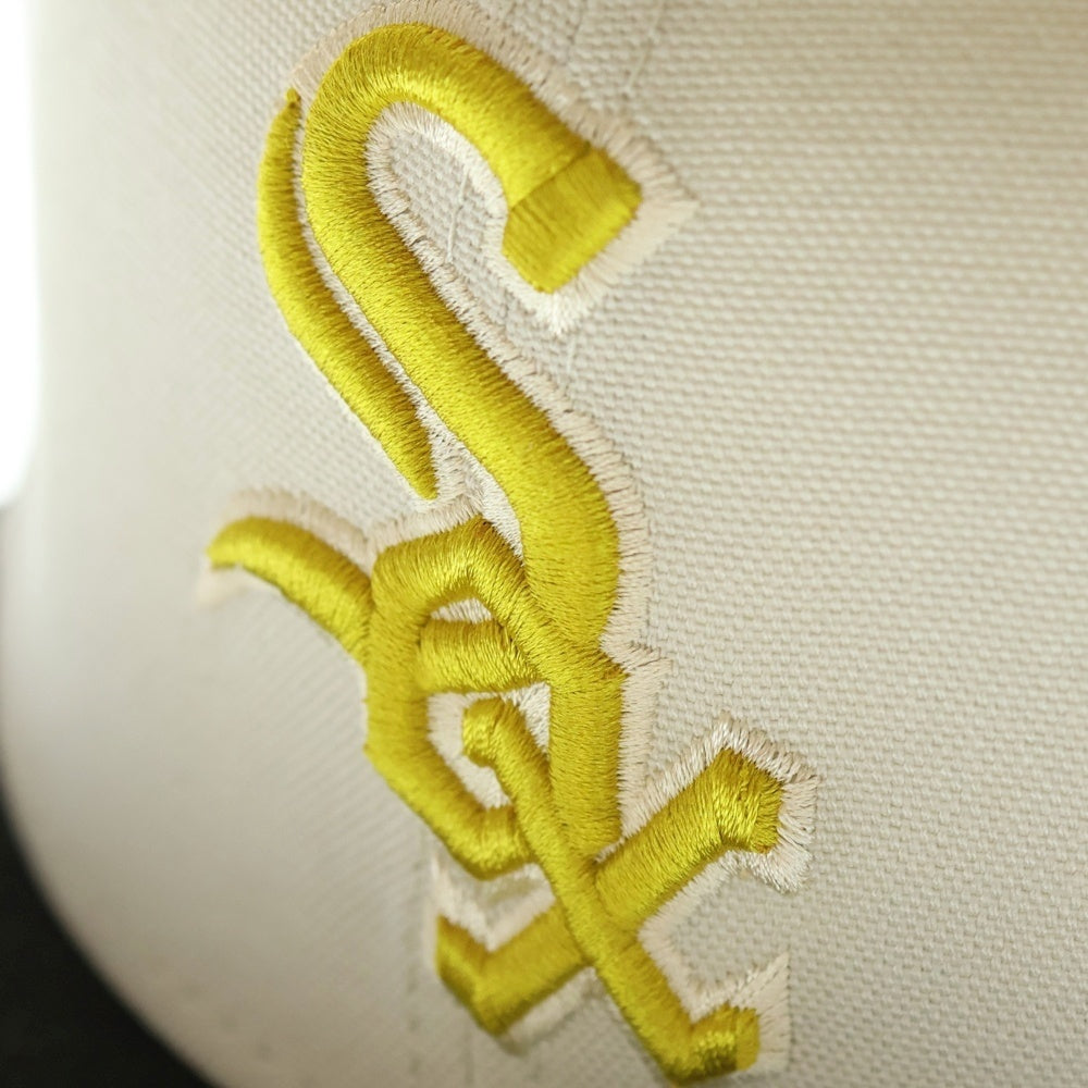 NEW ERA(ニューエラ) 59FIFTY Chicago White Sox シカゴホワイトソックス 6パネル ベースボールキャップ 帽子 ベージュ/ブラック