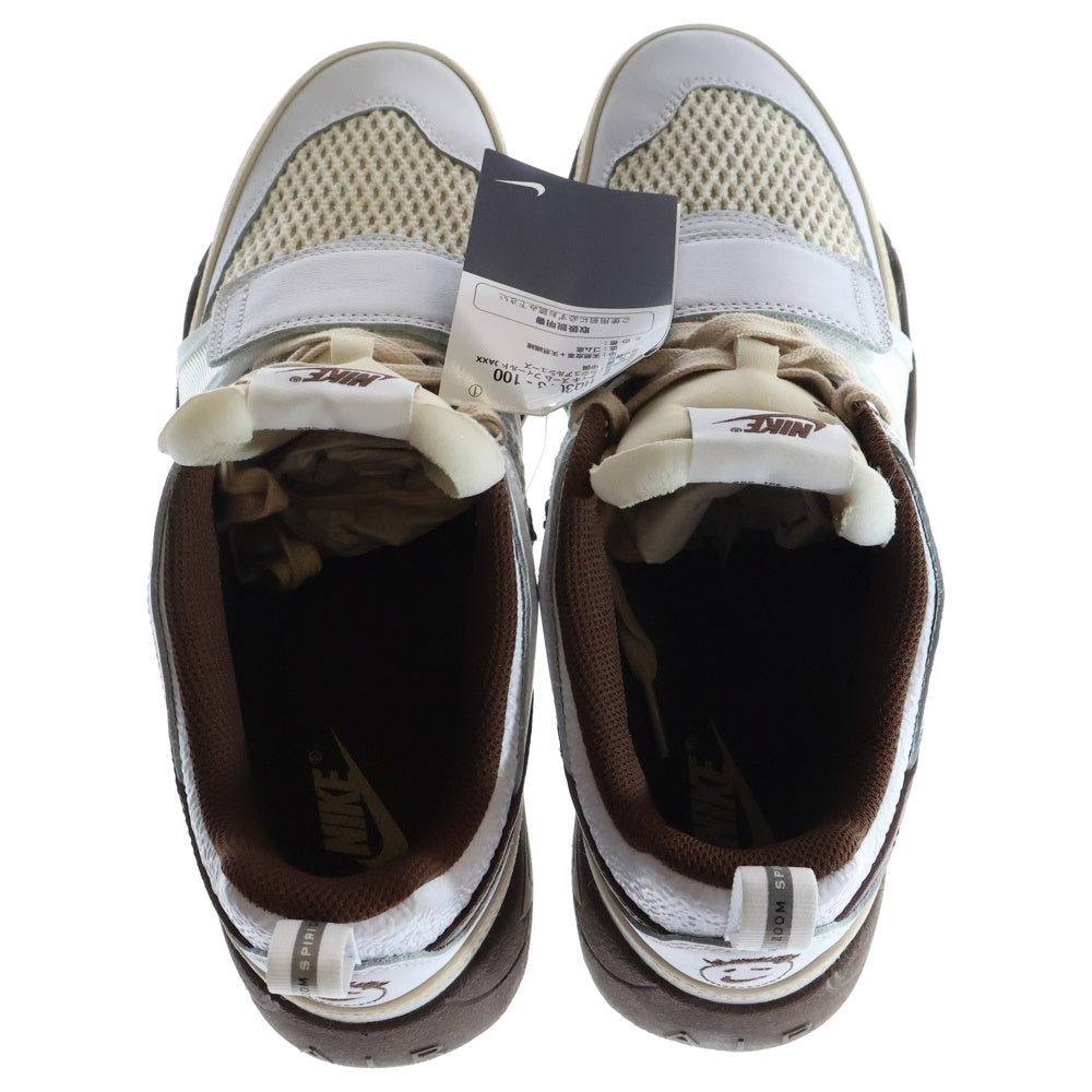 NIKE(ナイキ) ×TRAVIS SCOTT Zoom Field Jaxxトラヴィススコット ズームフィールドジャックス ローカットスニーカー ブラウン/ホワイト US9.5/27.5cm HQ3073-100