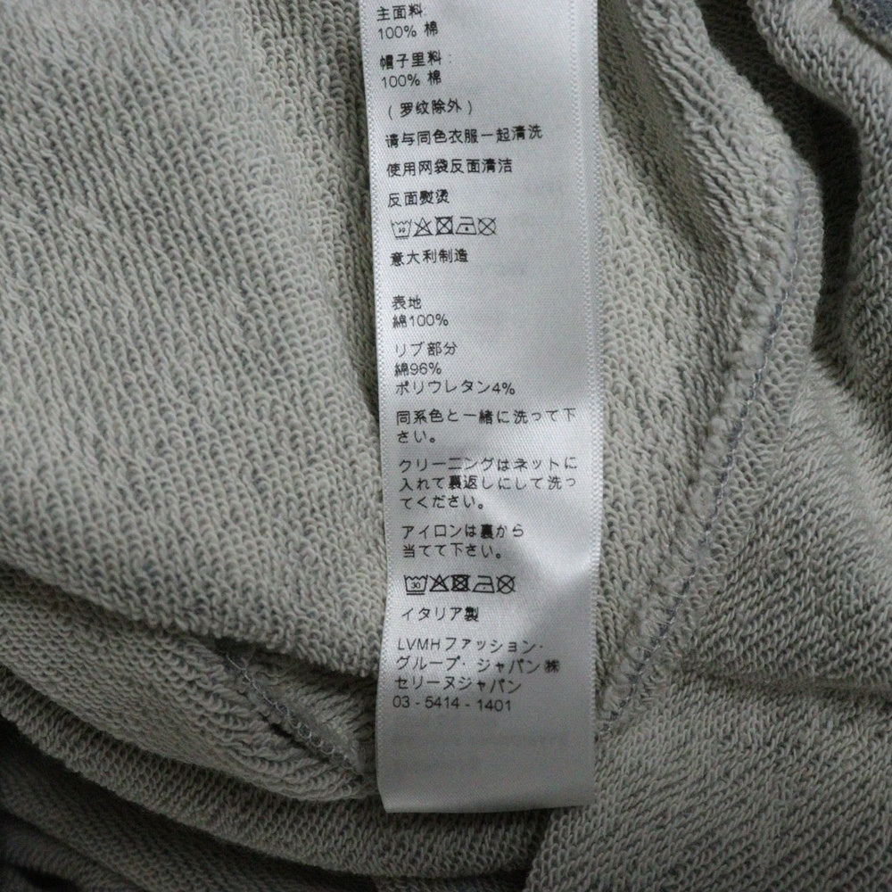 CELINE(セリーヌ) 22SS GOTHIC STUDS HOODIE スタッズ ゴシックロゴ プルオーバースウェットパーカー フーディ グレー 2Y588670Q