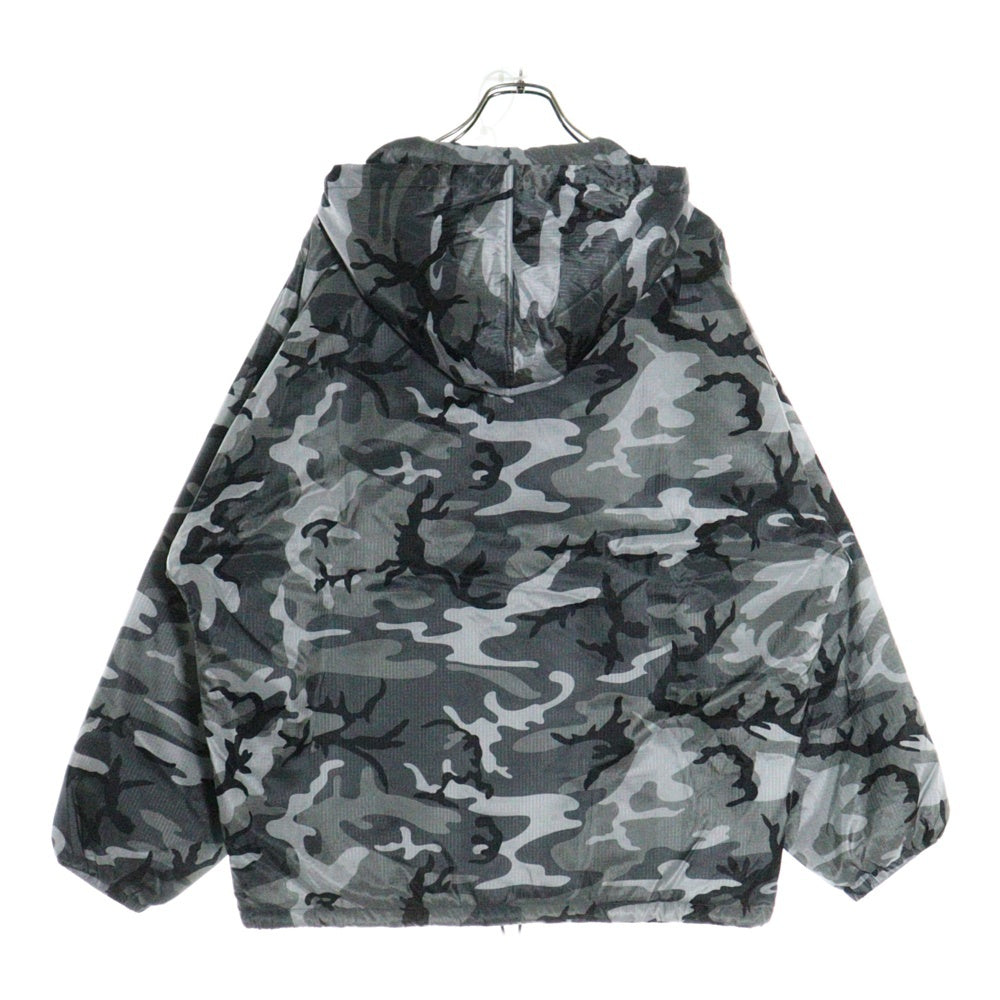 CELINE(セリーヌ) 22AW エディ期 カモフラ ハーフジップ ナイロンジャケット フーディ グレー 2W732153Q