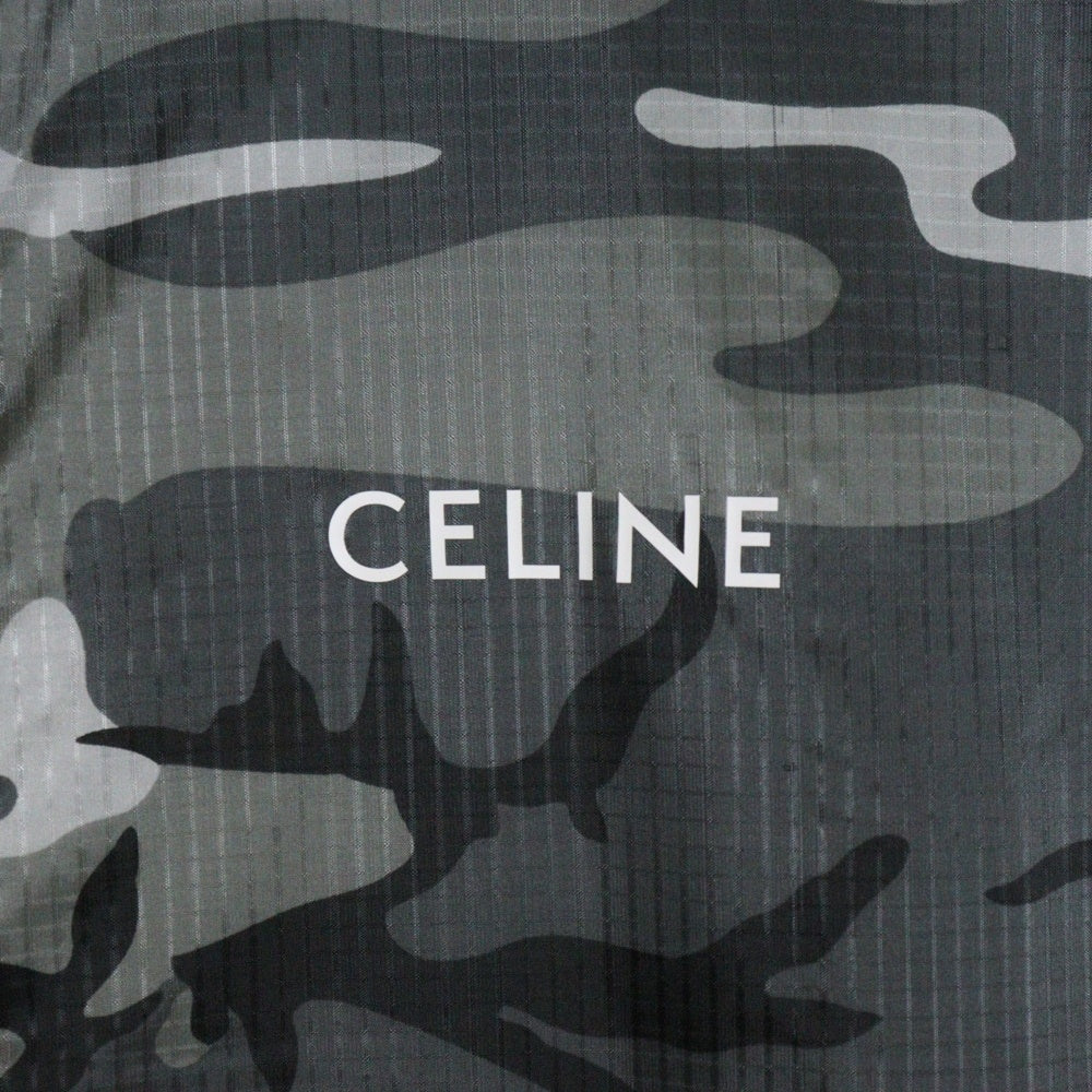 CELINE(セリーヌ) 22AW エディ期 カモフラ ハーフジップ ナイロンジャケット フーディ グレー 2W732153Q