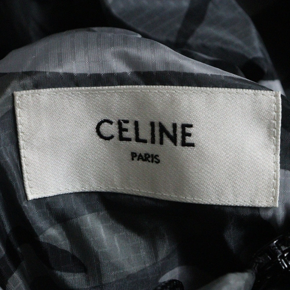 CELINE(セリーヌ) 22AW エディ期 カモフラ ハーフジップ ナイロンジャケット フーディ グレー 2W732153Q