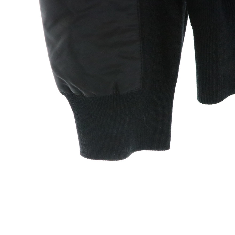PRADA(プラダ) Re-Nylon リナイロン ナイロン切替 トライアングルロゴ ジップアップパーカー フーディ ブラック UMG107 R212 U98