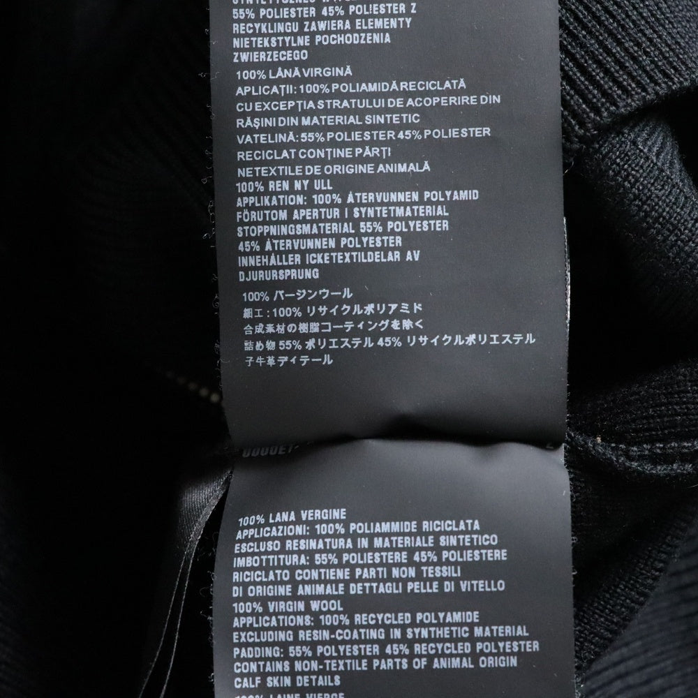 PRADA(プラダ) Re-Nylon リナイロン ナイロン切替 トライアングルロゴ ジップアップパーカー フーディ ブラック UMG107 R212 U98