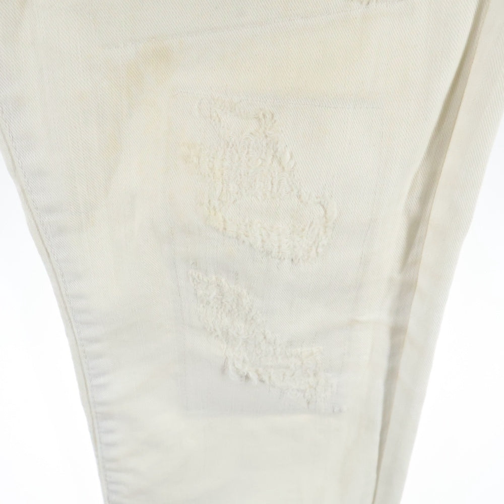 DSQUARED2(ディースクエアード) 14AW COOL GUY JEAN ストレッチ ダメージ加工 デニムパンツ ホワイト S74LA0669 S39781