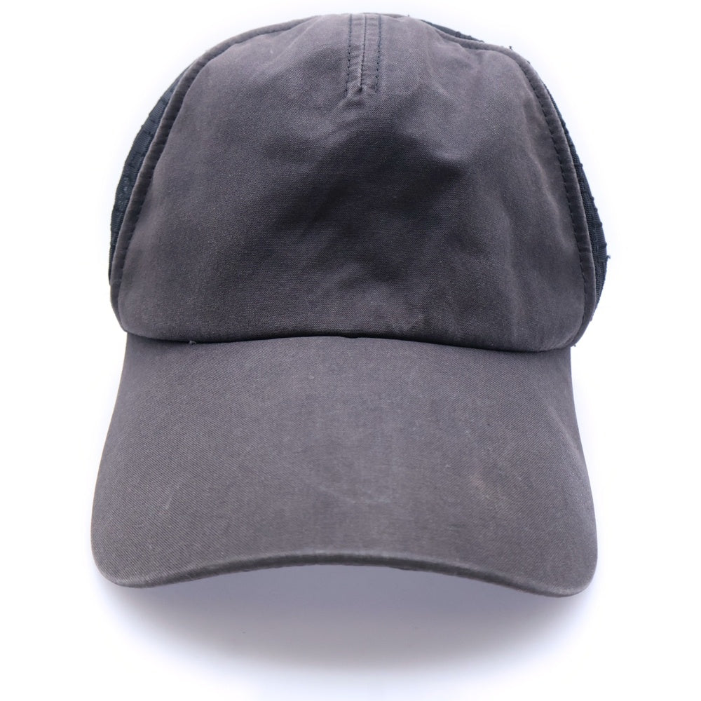 FENDI(フェンディ) FFロゴ ズッカ柄 メッシュ ベースボールキャップ 帽子 ブラック FXQ768 ACD5