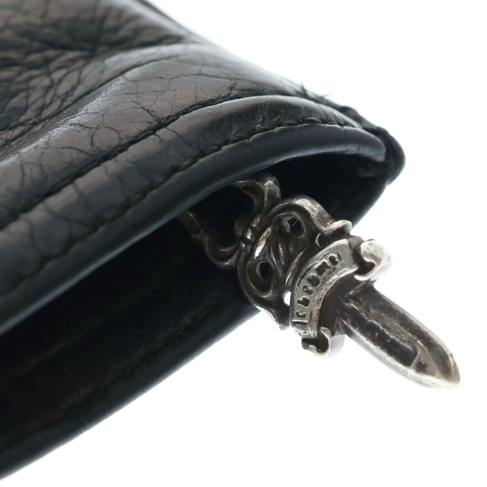 CHROME HEARTS(クロムハーツ) ZPR CHNG PURSE2 チェンジパース #2ダガージップコインケース レザー ブラック