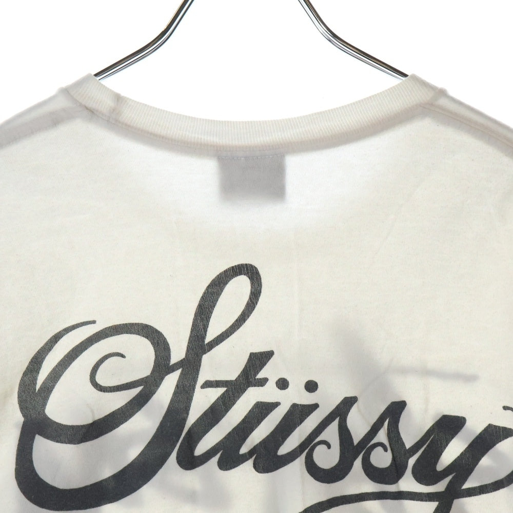 STUSSY(ステューシー) ワールドツアー 両面プリント 半袖Tシャツ カットソー ホワイト