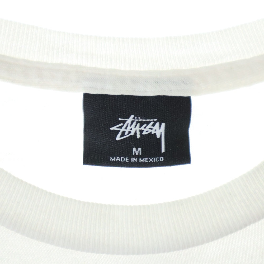 STUSSY(ステューシー) ワールドツアー 両面プリント 半袖Tシャツ カットソー ホワイト