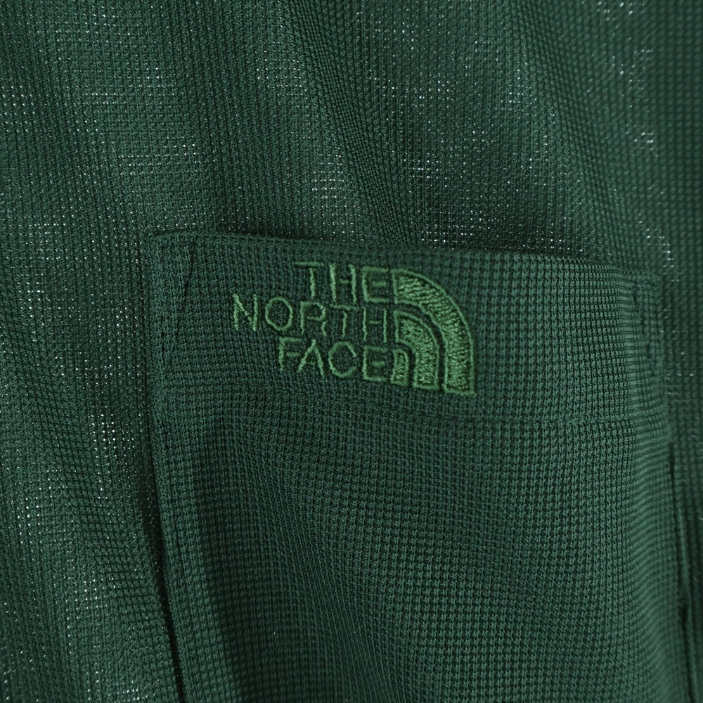 THE NORTH FACE(ザノースフェイス) ロゴ刺繍 右ポケット 半袖ポロシャツ カーキ NFK57D01
