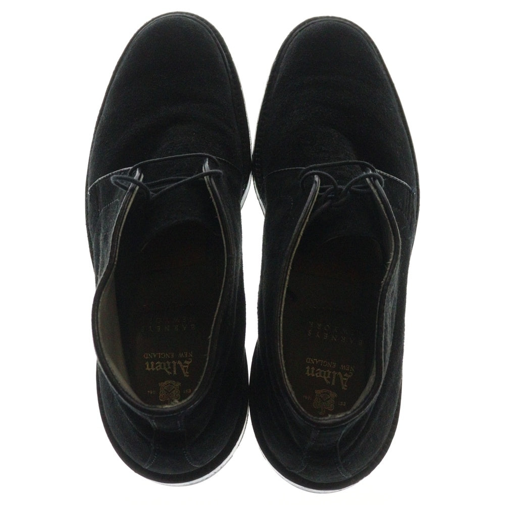 Alden(オールデン) × BARNEYS NEWYORK バーニーズニューヨーク別注 クレープソール プレーントゥ レザー スエード チャッカブーツ ブラック 1312